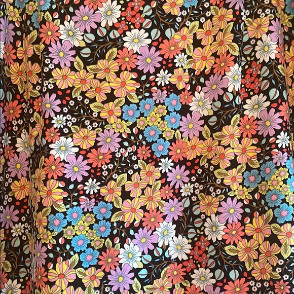 Multicolored Floral Trumpet Midi Skirt Size XL - Picture 4 of 8